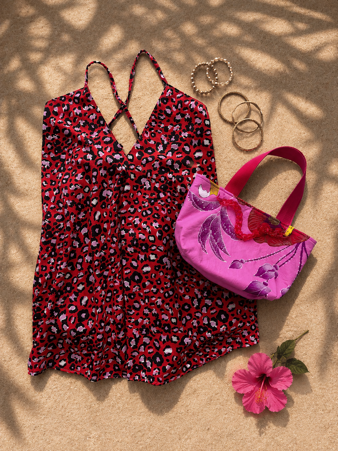 Mini pink tote bag rose | Lightweight fabric